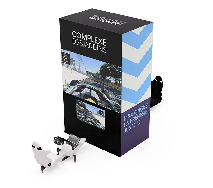 Complexe Desjardins Formula simulator activation concept