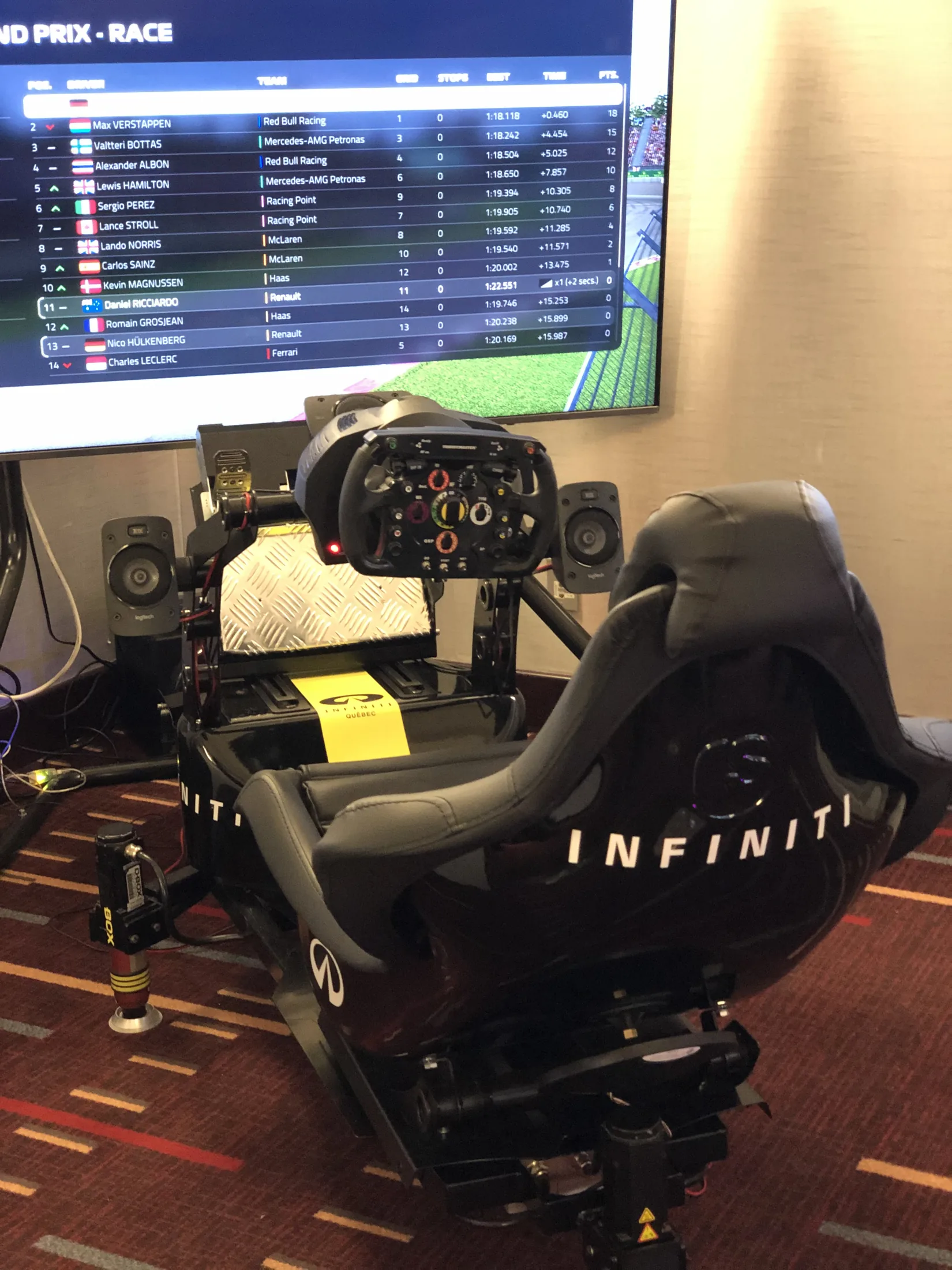 Infiniti Quebec simulator display